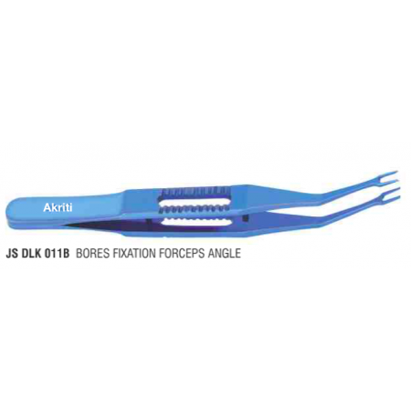 Bores Corneal Fixation Forceps, Angle